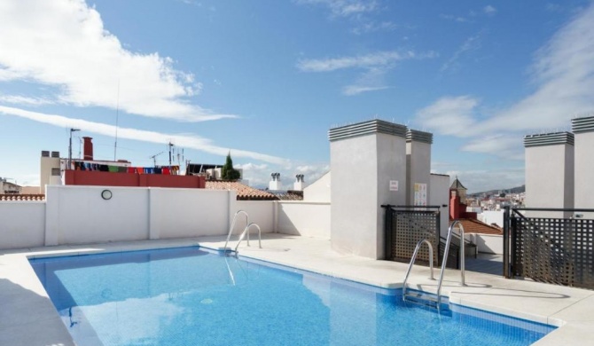 Family apartment Patio&Swimming pool in center Malaga