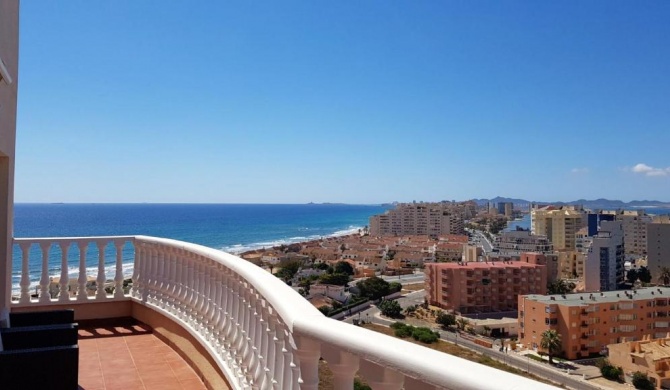 2 bedrooms appartement at La Manga 100 m away from the beach with sea view furnished terrace and wifi